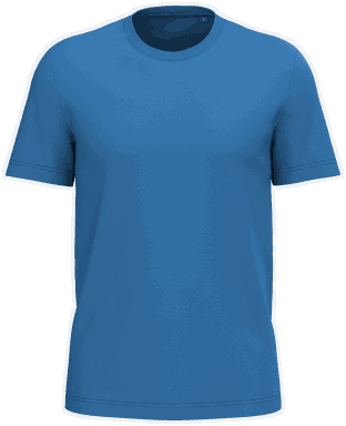 Basis-T-Shirt aus Bio-Baumwolle - Helles Königsblau