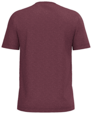 Basis-T-Shirt aus Bio-Baumwolle - Weinrot meliert