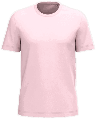 Basis-T-Shirt aus Bio-Baumwolle - Blassrosa