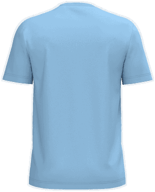 Basis-T-Shirt aus Bio-Baumwolle - Himmelblau