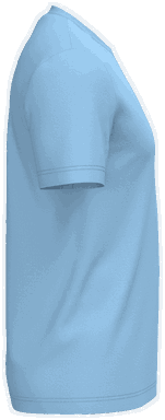 Basis-T-Shirt aus Bio-Baumwolle - Himmelblau
