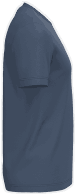 Basis-T-Shirt aus Bio-Baumwolle - Tiefblau