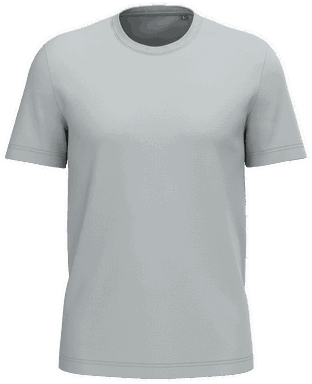 Basis-T-Shirt aus Bio-Baumwolle - Schneegrau