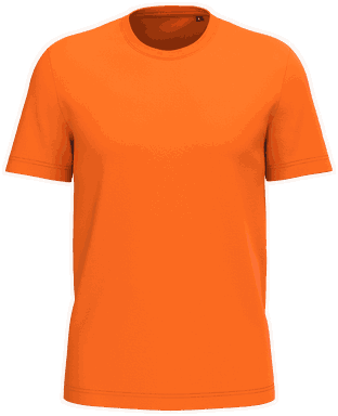 Basis-T-Shirt aus Bio-Baumwolle - Orange