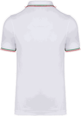 Polo classique avec contraste - Blanc / rouge / vert