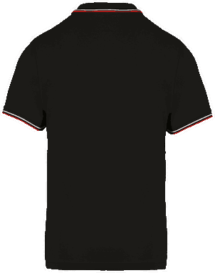 Polo classique avec contraste - Noir / rouge / blanc