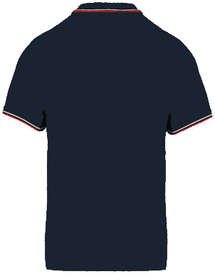 Polo classique avec contraste - Bleu marine / rouge / blanc