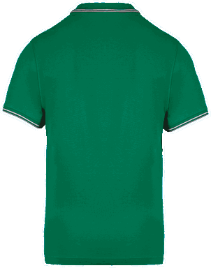 Polo classique avec contraste - Vert Kelly/gris clair/blanc