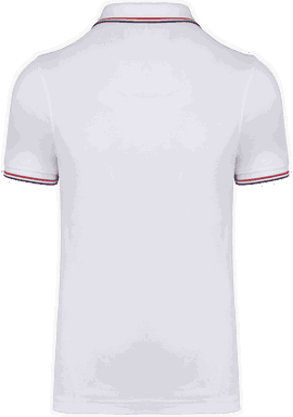 Polo classique avec contraste - Blanc / bleu marine / rouge