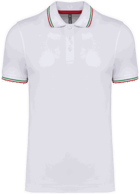 Polo classique avec contraste - Blanc / rouge / vert
