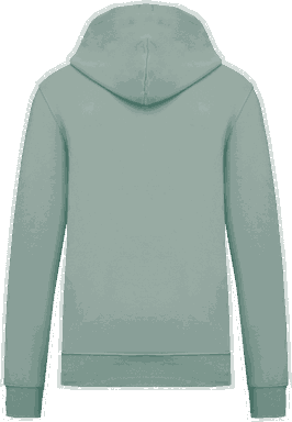 Basis-Kapuzenpullover aus Bio-Baumwolle - Salbei