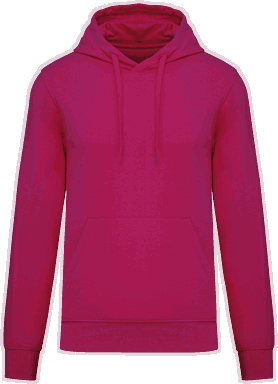 Basis-Kapuzenpullover aus Bio-Baumwolle - Fuchsia