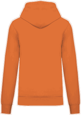 Basis-Kapuzenpullover aus Bio-Baumwolle - Hellorange