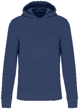 Basis-Kapuzenpullover aus Bio-Baumwolle - Tiefblau