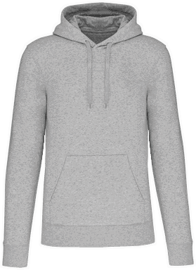 Basis-Kapuzenpullover aus Bio-Baumwolle - Oxford Grau