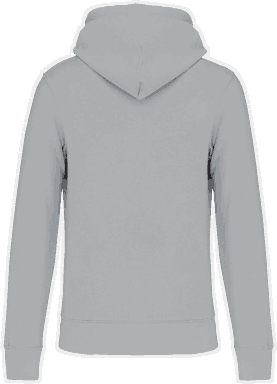 Basis-Kapuzenpullover aus Bio-Baumwolle - Schneegrau