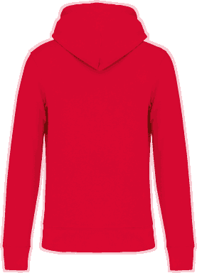 Basis-Kapuzenpullover aus Bio-Baumwolle - Rot