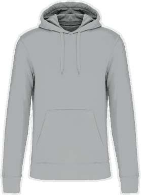 Basis-Kapuzenpullover aus Bio-Baumwolle - Schneegrau