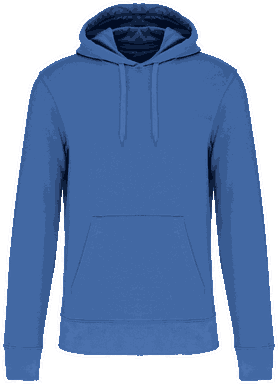 Basis-Kapuzenpullover aus Bio-Baumwolle - Helles Königsblau
