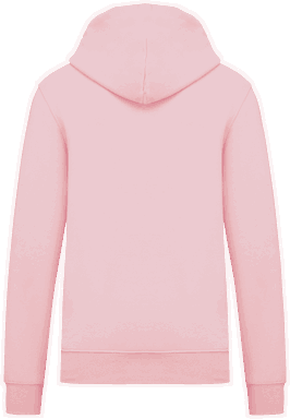 Basis-Kapuzenpullover aus Bio-Baumwolle - Blassrosa