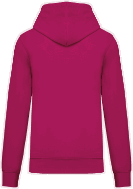 Basis-Kapuzenpullover aus Bio-Baumwolle - Fuchsia