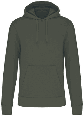 Basis-Kapuzenpullover aus Bio-Baumwolle - Dunkles Khaki