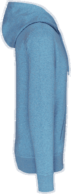 Basis-Kapuzenpullover aus Bio-Baumwolle - Hellblau meliert