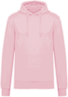 Basis-Kapuzenpullover aus Bio-Baumwolle - Blassrosa