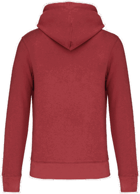 Basis-Kapuzenpullover aus Bio-Baumwolle - Terrakottarot