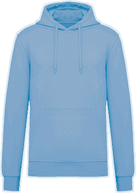 Basis-Kapuzenpullover aus Bio-Baumwolle - Himmelblau