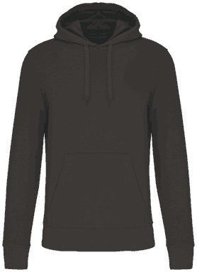 Basis-Kapuzenpullover aus Bio-Baumwolle - Dunkelgrau