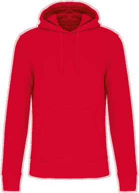 Basis-Kapuzenpullover aus Bio-Baumwolle - Rot