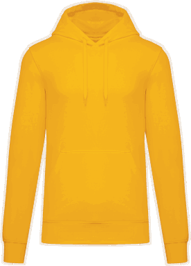 Basis-Kapuzenpullover aus Bio-Baumwolle - Gelb