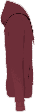 Basis-Kapuzenpullover aus Bio-Baumwolle - Weinrot