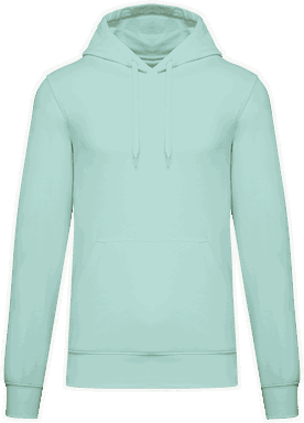 Basis-Kapuzenpullover aus Bio-Baumwolle - Eisminze