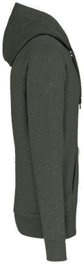 Basis-Kapuzenpullover aus Bio-Baumwolle - Grün marmoriert meliert