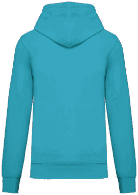Basis-Kapuzenpullover aus Bio-Baumwolle - Meerestürkis