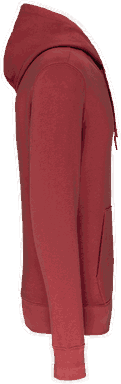 Basis-Kapuzenpullover aus Bio-Baumwolle - Terrakottarot