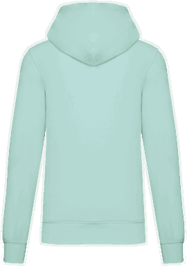 Basis-Kapuzenpullover aus Bio-Baumwolle - Eisminze