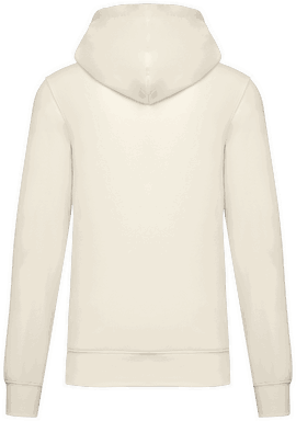 Basis-Kapuzenpullover aus Bio-Baumwolle - Kokosmilch