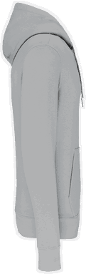 Basis-Kapuzenpullover aus Bio-Baumwolle - Schneegrau