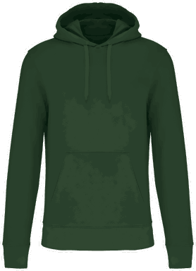 Basis-Kapuzenpullover aus Bio-Baumwolle - Waldgrün