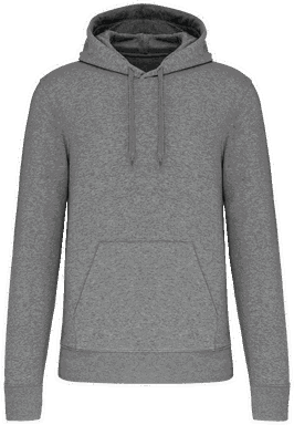 Basis-Kapuzenpullover aus Bio-Baumwolle - Grau meliert