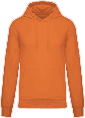 Basis-Kapuzenpullover aus Bio-Baumwolle - Hellorange
