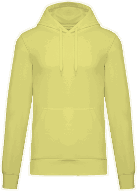Basis-Kapuzenpullover aus Bio-Baumwolle - Zitronengelb