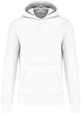 Basis eco kinder hoodie - White