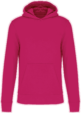Basis eco kinder hoodie - Fuchsia