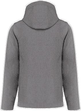 Basis softshell jas met afneembare capuchon en afneembare mouwen - Marl grey
