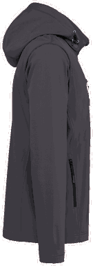 Basis softshell jas met afneembare capuchon en afneembare mouwen - Titanium