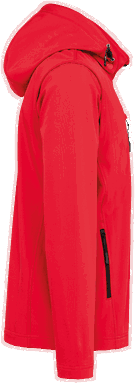 Basis softshell jas met afneembare capuchon en afneembare mouwen - Red